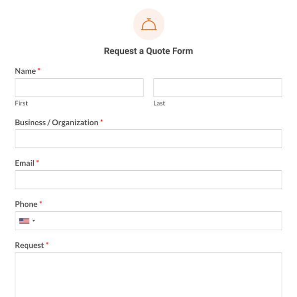 Request a Quote Form Template