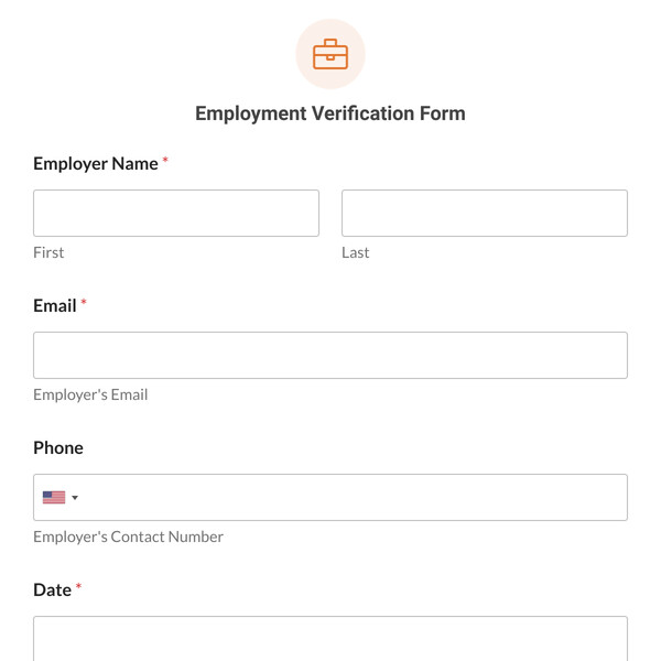 Employment Verification Form Template
