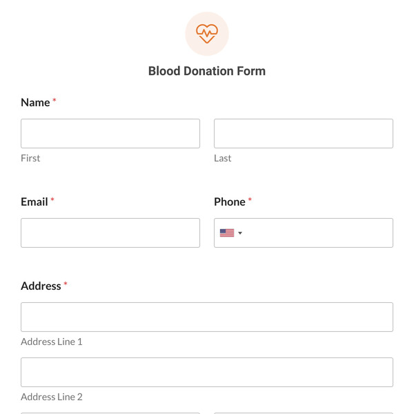 Blood Donation Form Template