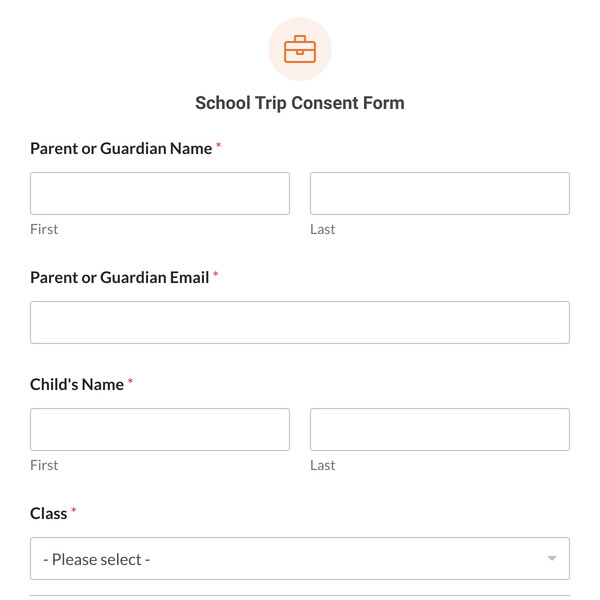 School Trip Consent Form Template