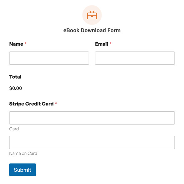 eBook Download Form Template