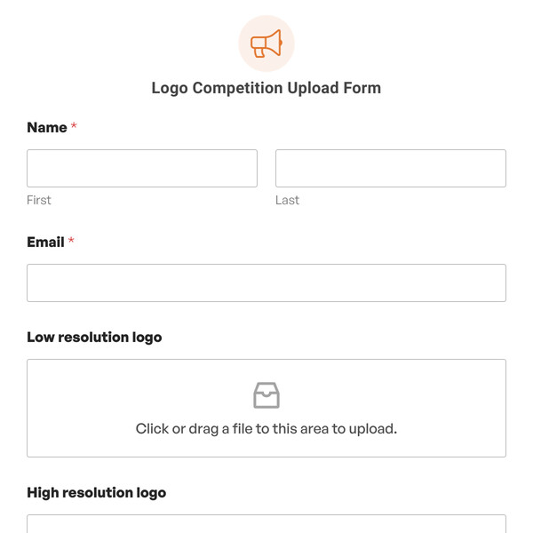 Logo Competition Upload Form Template