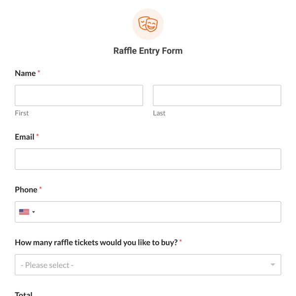 Raffle Entry Form Template