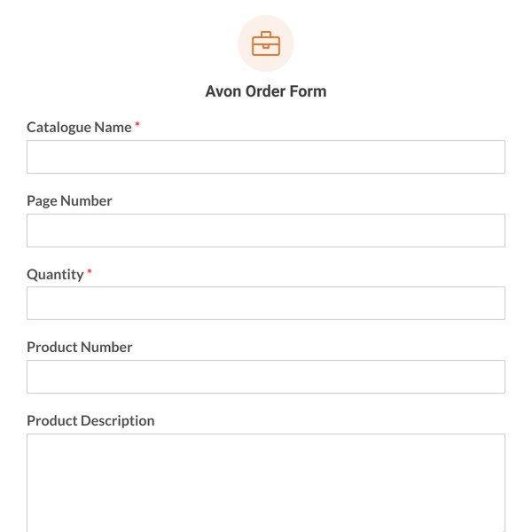 Avon Order Form Template