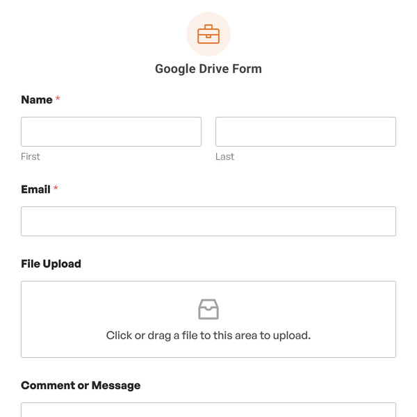 Google Drive Form Template