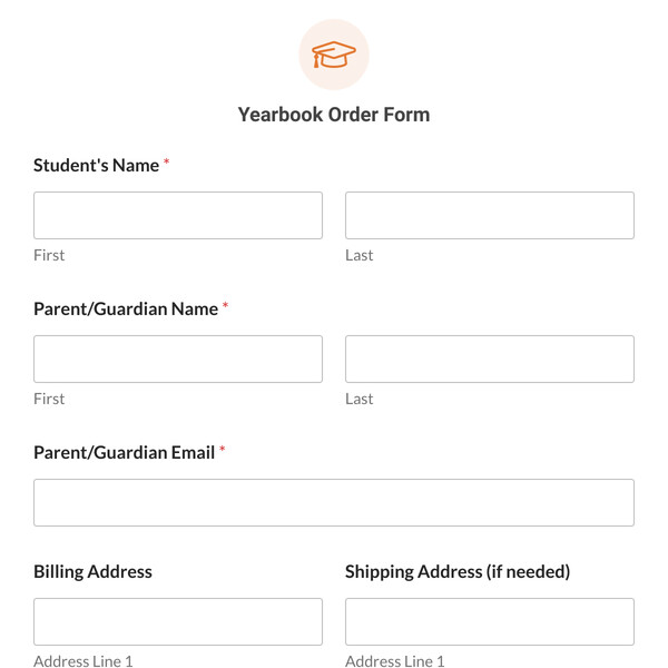 Yearbook Order Form Template