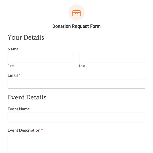 Donation Request Form Template