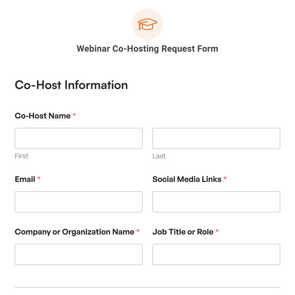 Webinar Co-Hosting Request Form Template
