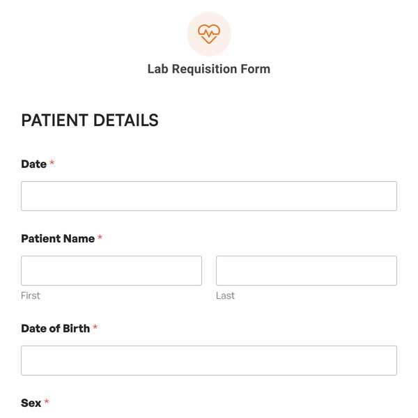 Lab Requisition Form Template