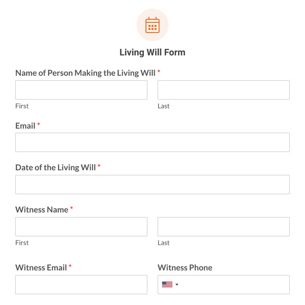 Living Will Form Template
