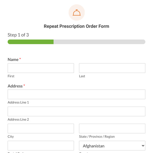 Repeat Prescription Order Form Template